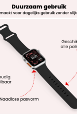 NoXx NoXx Apple Watch Bandje Siliconen Verstelbaar (49 mm) - Zwart