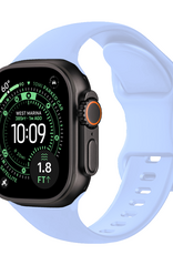 BASEY. BASEY. Apple Watch Bandje Siliconen Verstelbaar (49 mm) - Baby Blauw