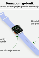 BASEY. BASEY. Apple Watch Bandje Siliconen Verstelbaar (49 mm) - Baby Blauw