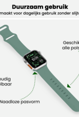 BASEY. BASEY. Apple Watch Bandje Siliconen Verstelbaar (49 mm) - Cactus
