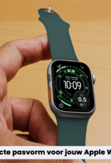 BASEY. BASEY. Apple Watch Bandje Siliconen Verstelbaar (49 mm) - Donkergroen