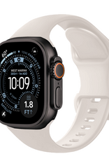 BASEY. BASEY. Apple Watch Bandje Siliconen Verstelbaar (49 mm) - Ivoor