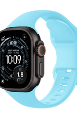 BASEY. BASEY. Apple Watch Bandje Siliconen Verstelbaar (49 mm) - Lichtblauw