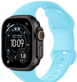 BASEY. BASEY. Apple Watch Bandje Siliconen Verstelbaar (49 mm) - Lichtblauw