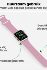 BASEY. BASEY. Apple Watch Bandje Siliconen Verstelbaar (49 mm) - Lila