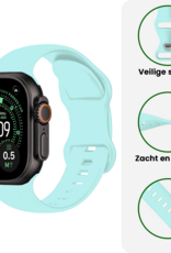 BASEY. BASEY. Apple Watch Bandje Siliconen Verstelbaar (49 mm) - Mint