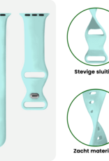 BASEY. BASEY. Apple Watch Bandje Siliconen Verstelbaar (49 mm) - Mint