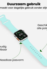 BASEY. BASEY. Apple Watch Bandje Siliconen Verstelbaar (49 mm) - Mint