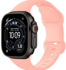 BASEY. BASEY. Apple Watch Bandje Siliconen Verstelbaar (49 mm) - Oud Roze