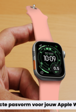 BASEY. BASEY. Apple Watch Bandje Siliconen Verstelbaar (49 mm) - Oud Roze