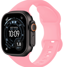 BASEY. BASEY. Apple Watch Bandje Siliconen Verstelbaar (49 mm) - Roze