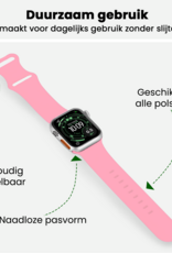 BASEY. BASEY. Apple Watch Bandje Siliconen Verstelbaar (49 mm) - Roze