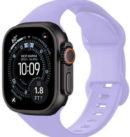 BASEY. BASEY. Apple Watch Bandje Siliconen Verstelbaar (49 mm) - Violet