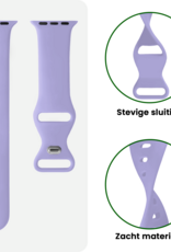 BASEY. BASEY. Apple Watch Bandje Siliconen Verstelbaar (49 mm) - Violet