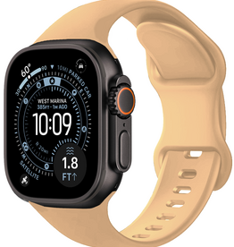 BASEY. BASEY. Apple Watch Bandje Siliconen Verstelbaar (49 mm) - Walnoot
