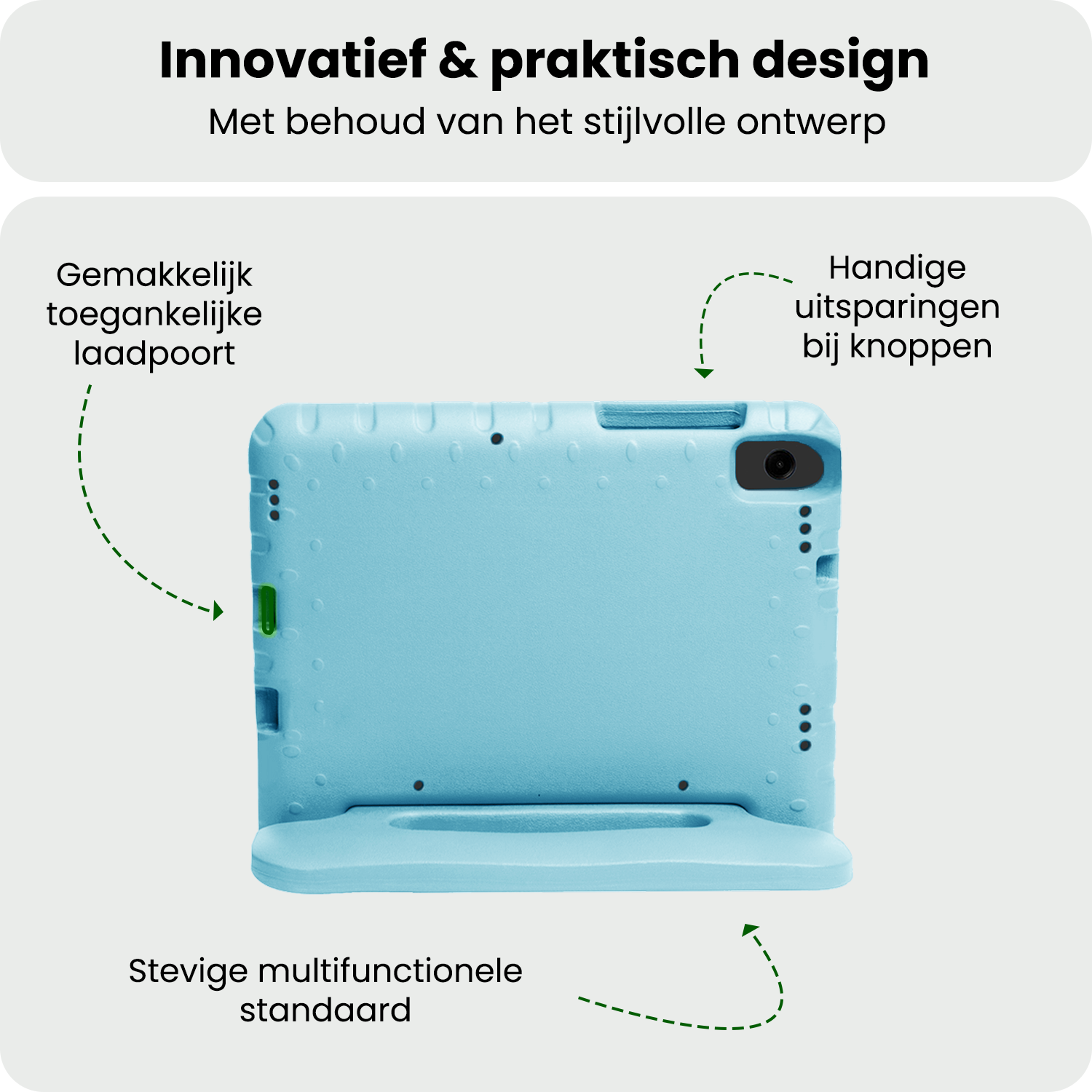 BASEY. BASEY. Samsung Galaxy Tab A11 Kinderhoes Met Screenprotector - Sky
