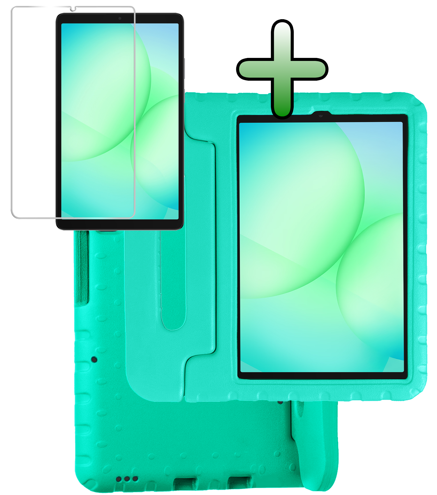 BASEY. BASEY. Samsung Galaxy Tab A11 Kinderhoes Met Screenprotector - Turquoise