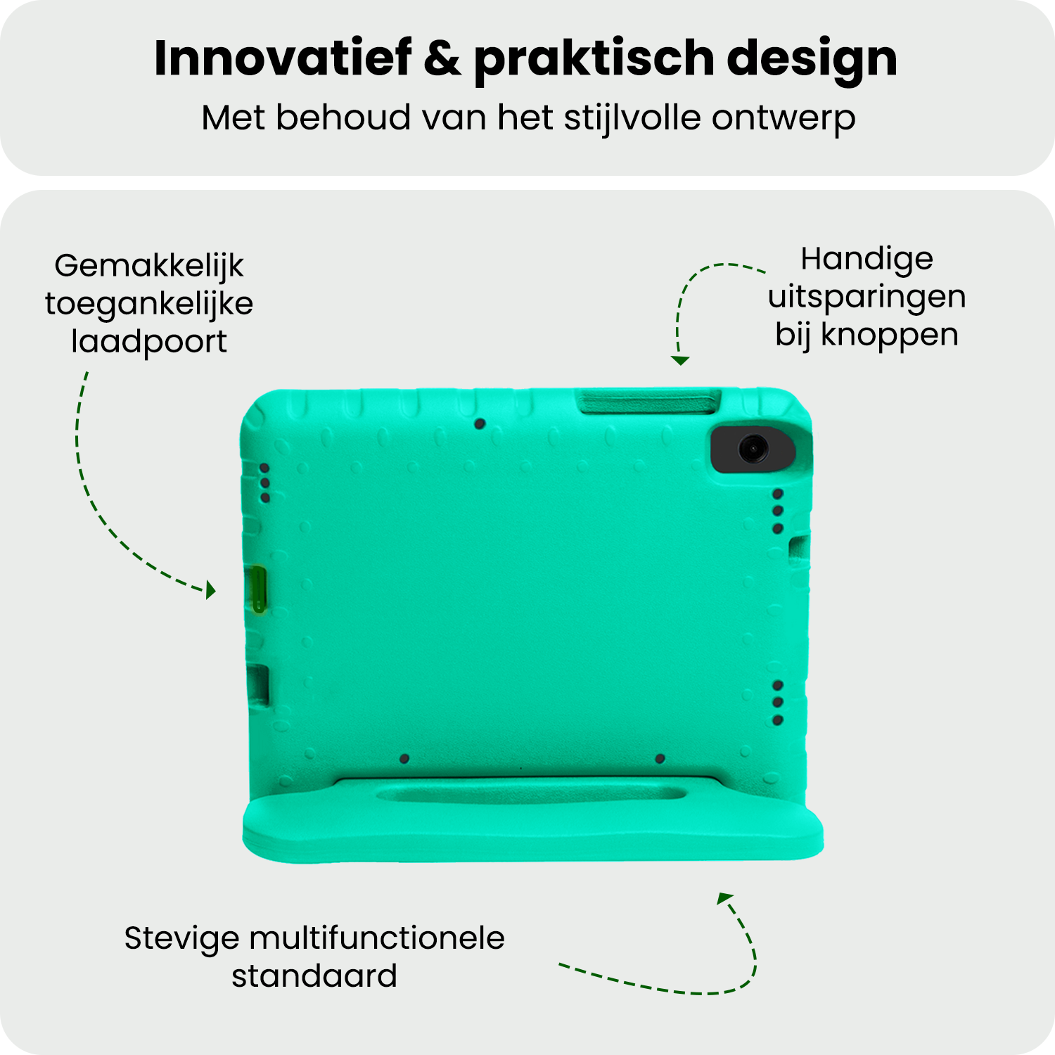 BASEY. BASEY. Samsung Galaxy Tab A11 Kinderhoes Met Screenprotector - Turquoise