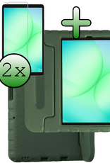 BASEY. BASEY. Samsung Galaxy Tab A11 Kinderhoes Met 2x Screenprotector - Donkergroen