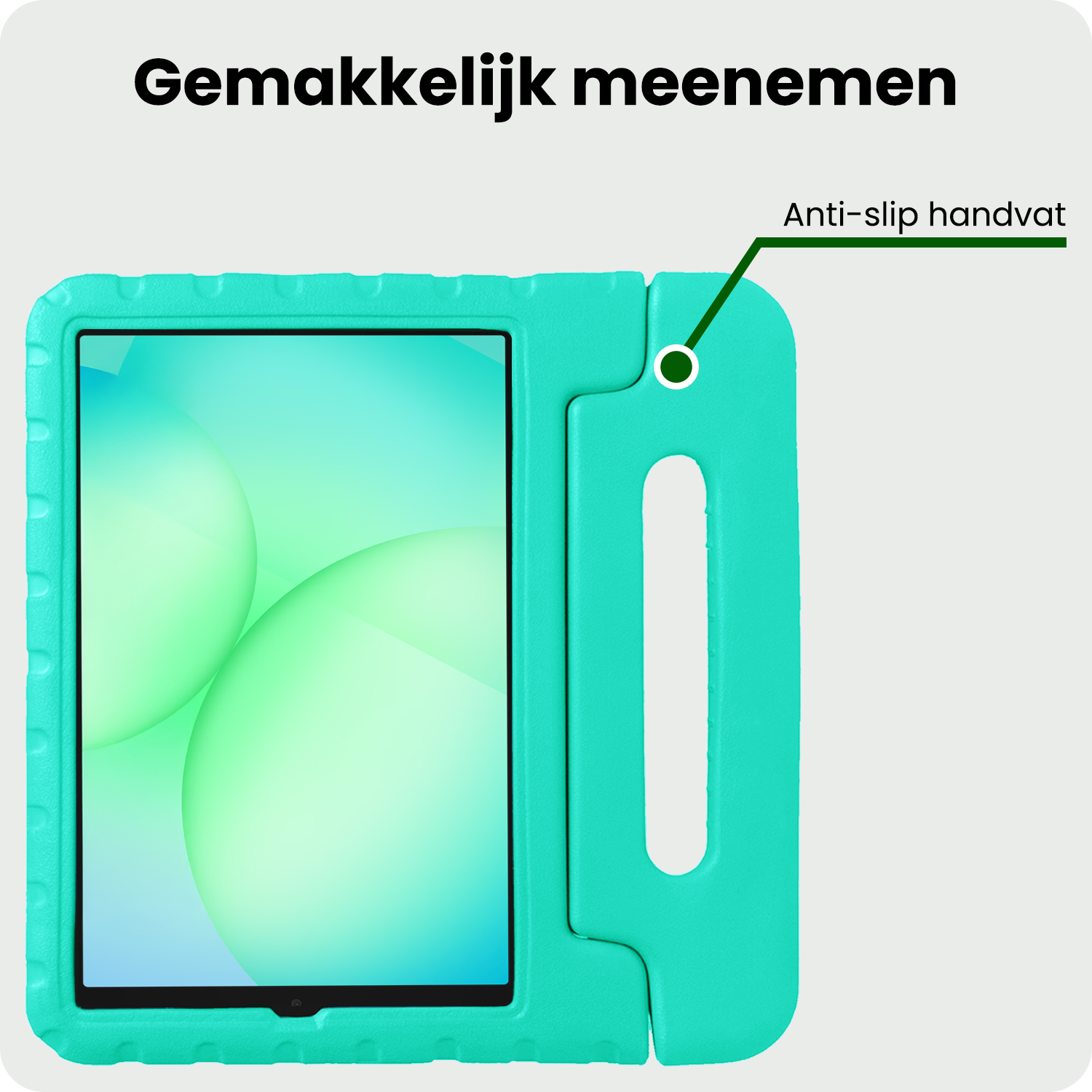 BASEY. BASEY. Samsung Galaxy Tab A11 Kinderhoes Met 2x Screenprotector - Turquoise