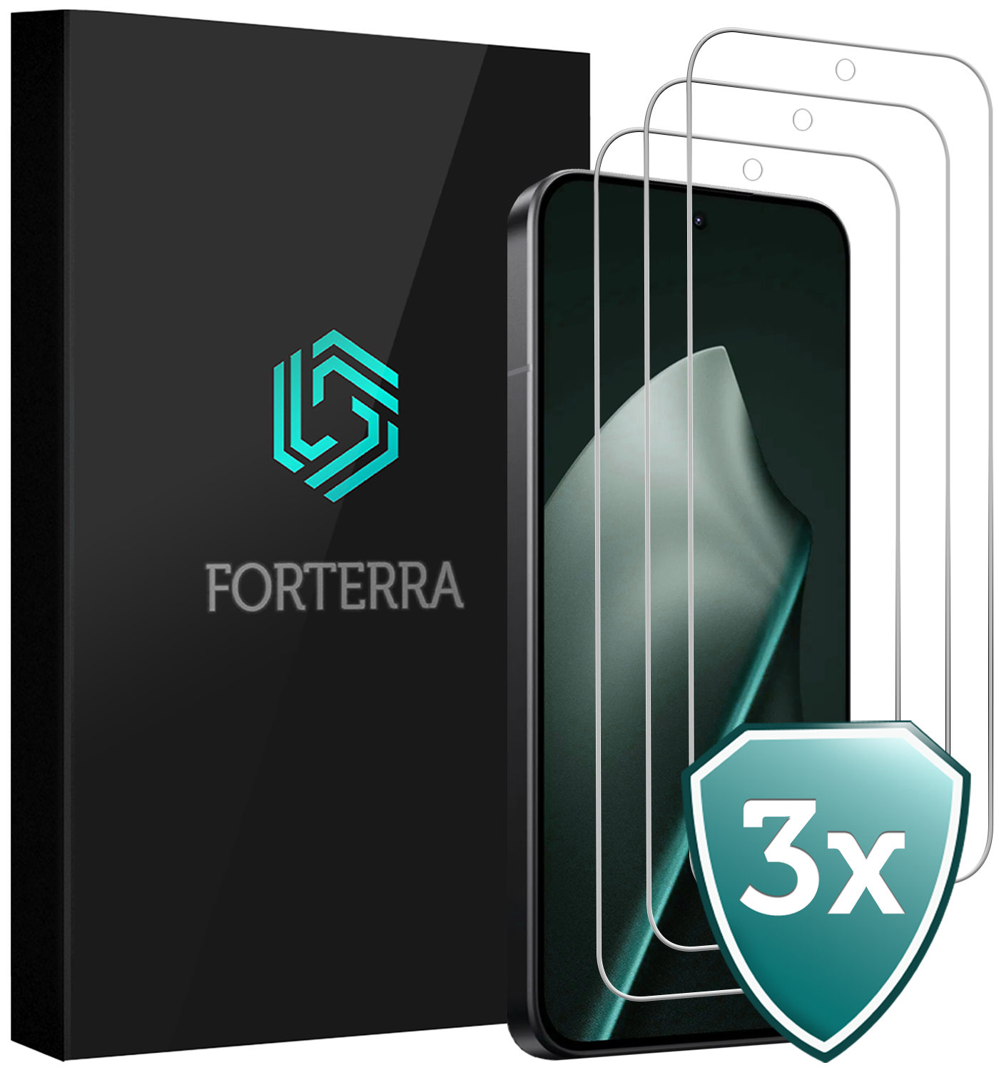 Forterra Forterra Xiaomi 15T Pro Screenprotector - 3 PACK