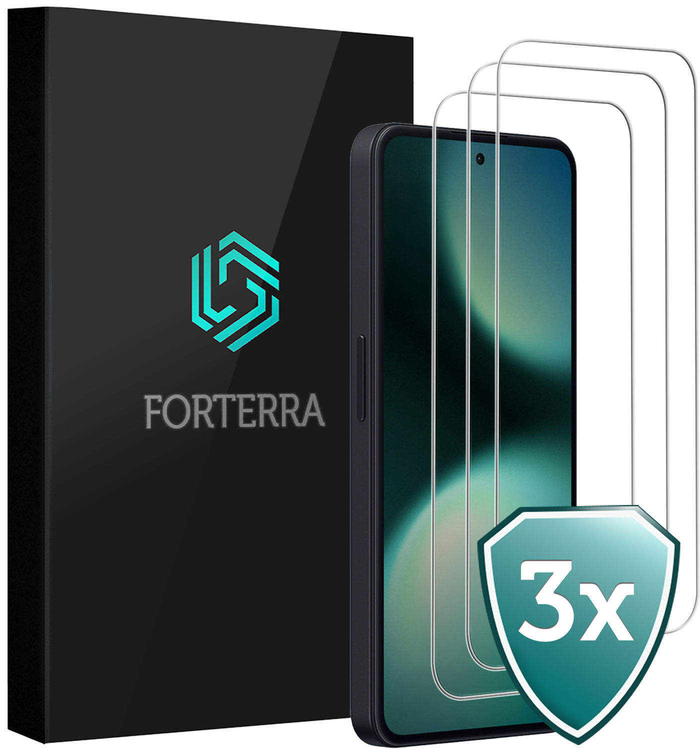 Forterra Forterra Nothing Phone (3a) Lite Screenprotector Glas - 3 PACK