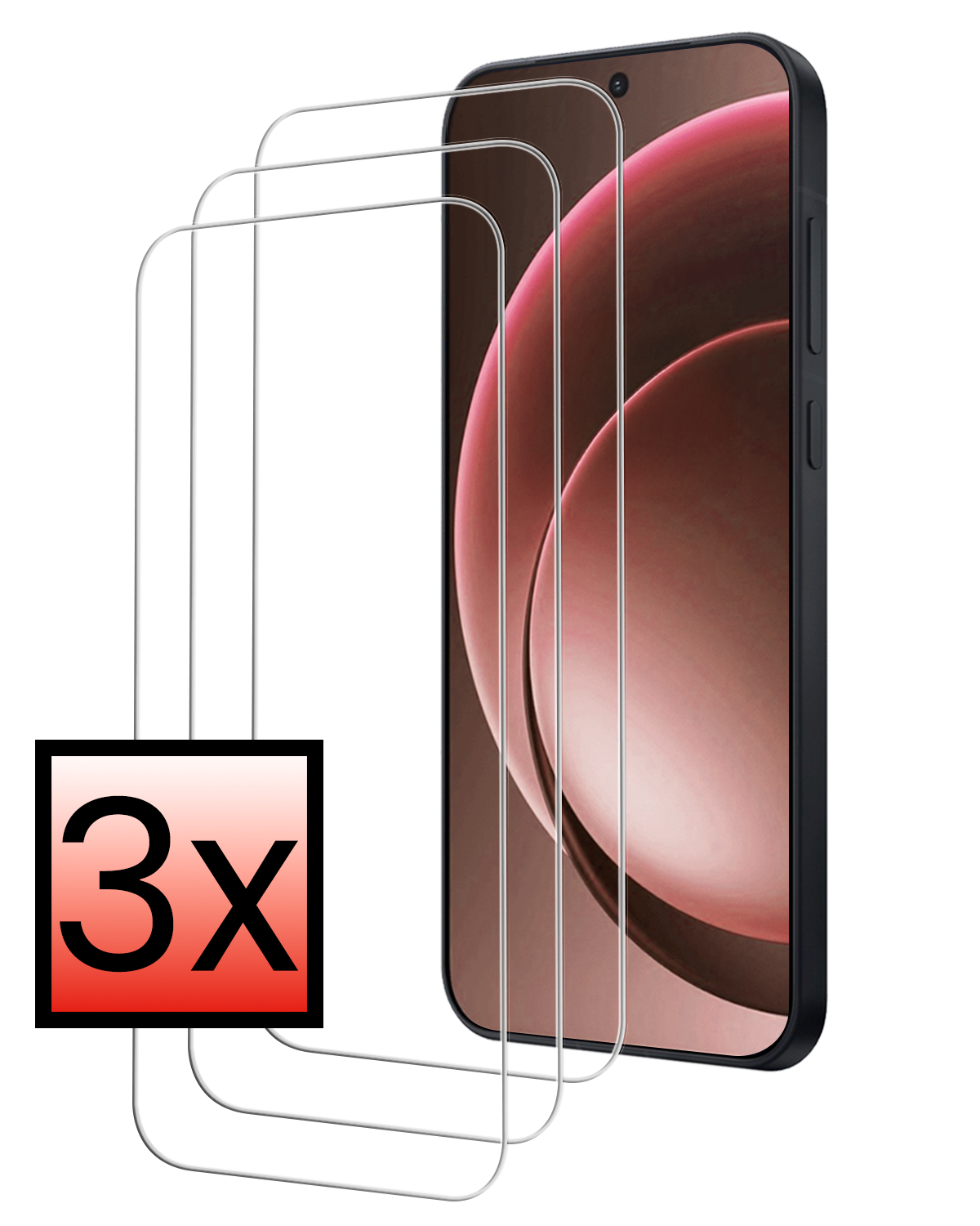 NoXx NoXx OnePlus 15 Screenprotector Glas - 3 PACK
