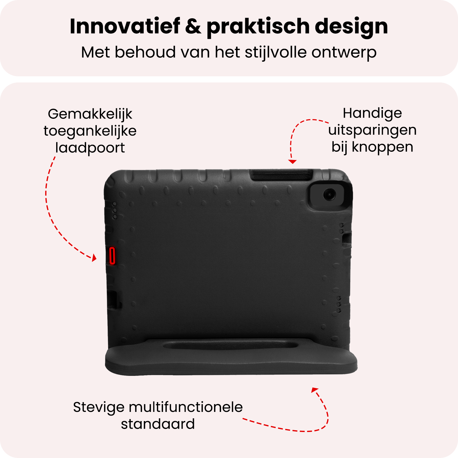 NoXx NoXx Samsung Galaxy Tab A11 Plus Kinderhoes - Zwart