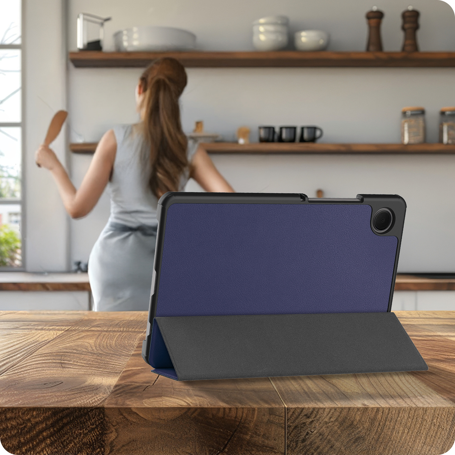 NoXx NoXx Samsung Galaxy Tab A11 Plus Hoes - Donkerblauw