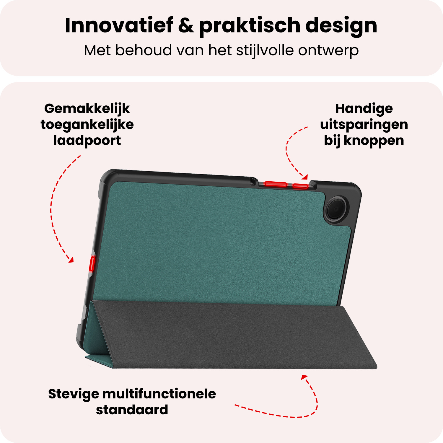 NoXx NoXx Samsung Galaxy Tab A11 Plus Hoes - Donkergroen