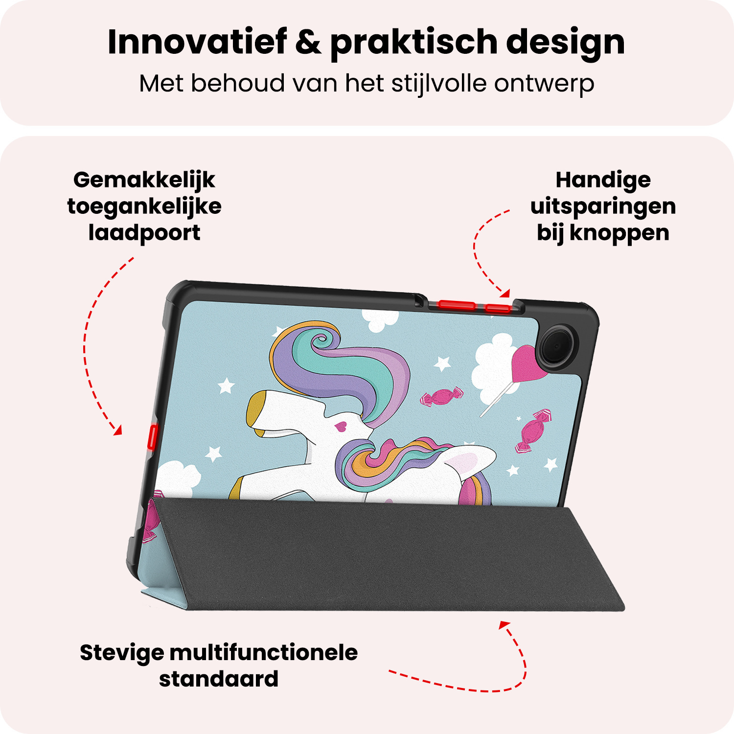NoXx NoXx Samsung Galaxy Tab A11 Plus Hoes - Eenhoorn