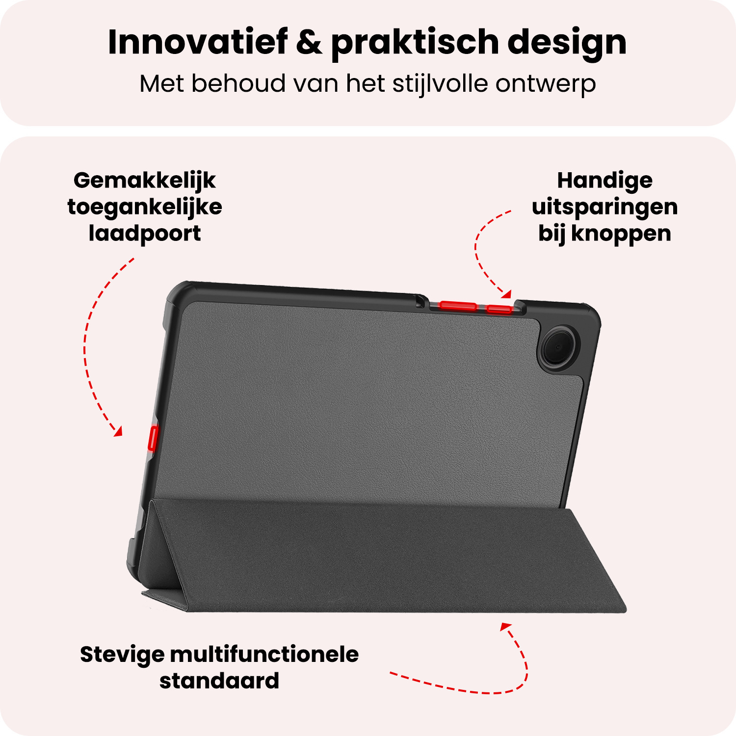 NoXx NoXx Samsung Galaxy Tab A11 Plus Hoes - Grijs