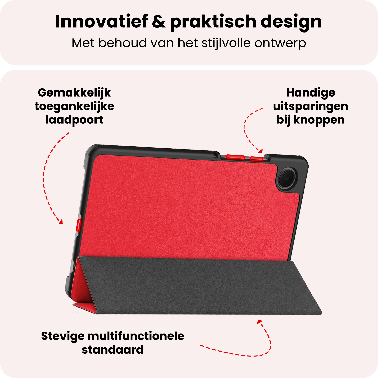 NoXx NoXx Samsung Galaxy Tab A11 Plus Hoes - Rood