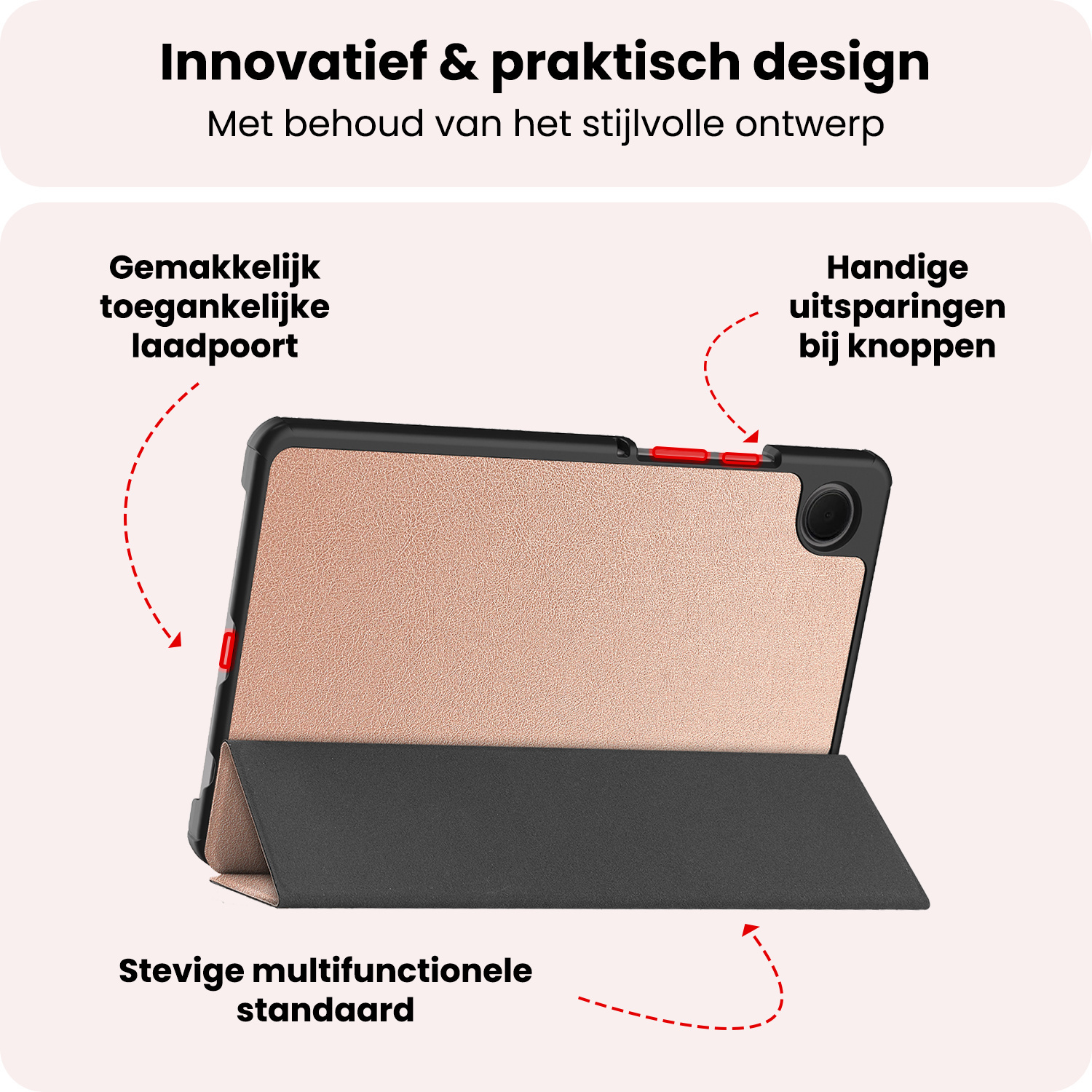 NoXx NoXx Samsung Galaxy Tab A11 Plus Hoes - Rose Goud