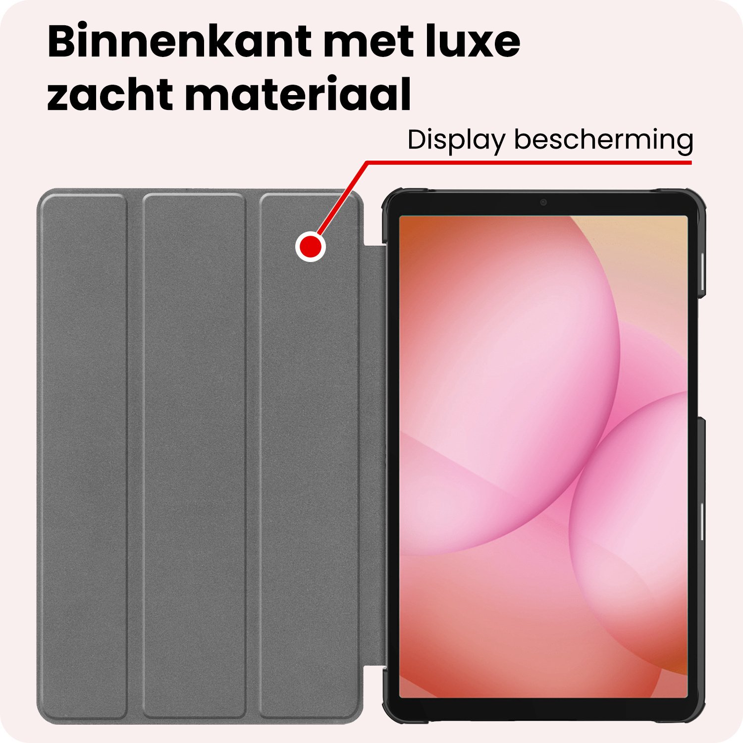 NoXx NoXx Samsung Galaxy Tab A11 Plus Hoes Met Screenprotector - Donkergroen