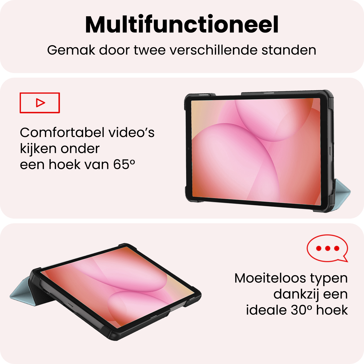 NoXx NoXx Samsung Galaxy Tab A11 Plus Hoes Met Screenprotector - Eenhoorn