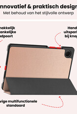 NoXx NoXx Samsung Galaxy Tab A11 Plus Hoes Met Screenprotector - Rose Goud