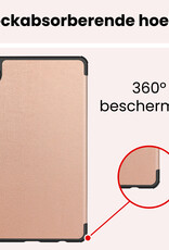 NoXx NoXx Samsung Galaxy Tab A11 Plus Hoes Met Screenprotector - Rose Goud