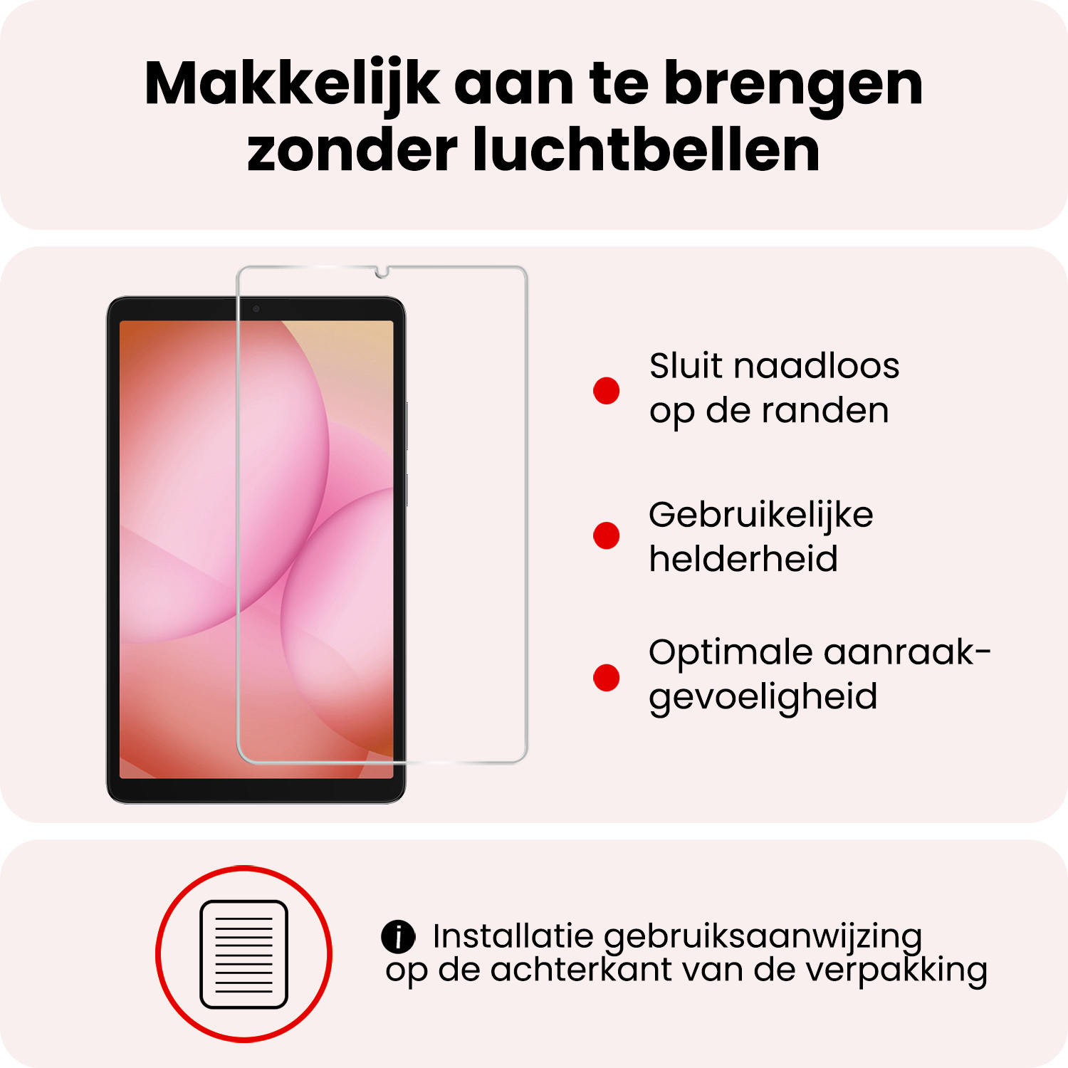 NoXx NoXx Samsung Galaxy Tab A11 Plus Hoes Met Screenprotector - Zwart