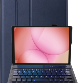 NoXx NoXx Samsung Galaxy Tab A11 Plus Toetsenbordhoes - Donkerblauw