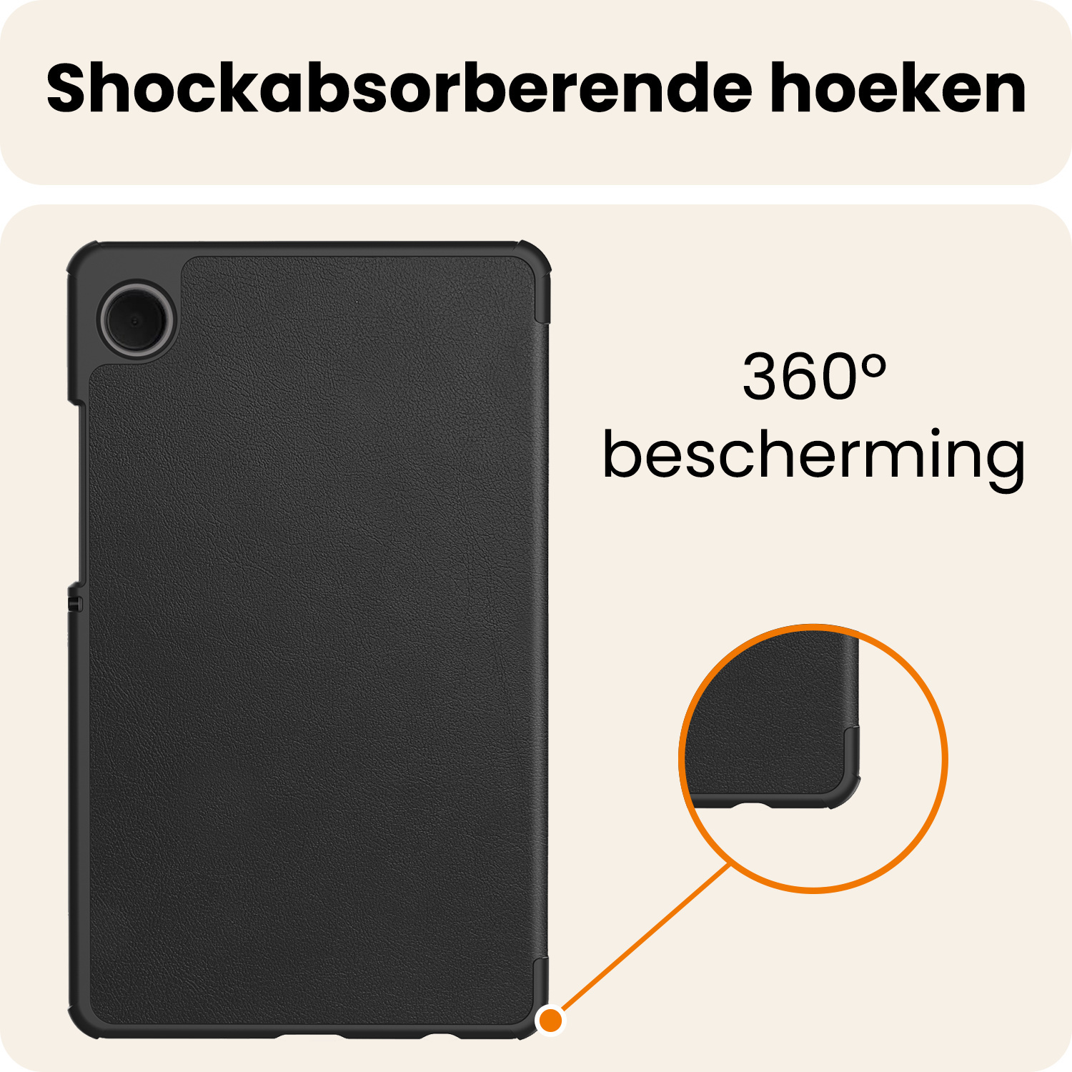 Nomfy Nomfy Samsung Galaxy Tab A11 Plus Hoes - Zwart