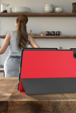 Nomfy Nomfy Samsung Galaxy Tab A11 Plus Hoes Met Screenprotector - Rood