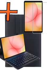 Nomfy Nomfy Samsung Galaxy Tab A11 Plus Toetsenbordhoes Met Screenprotector - Zwart