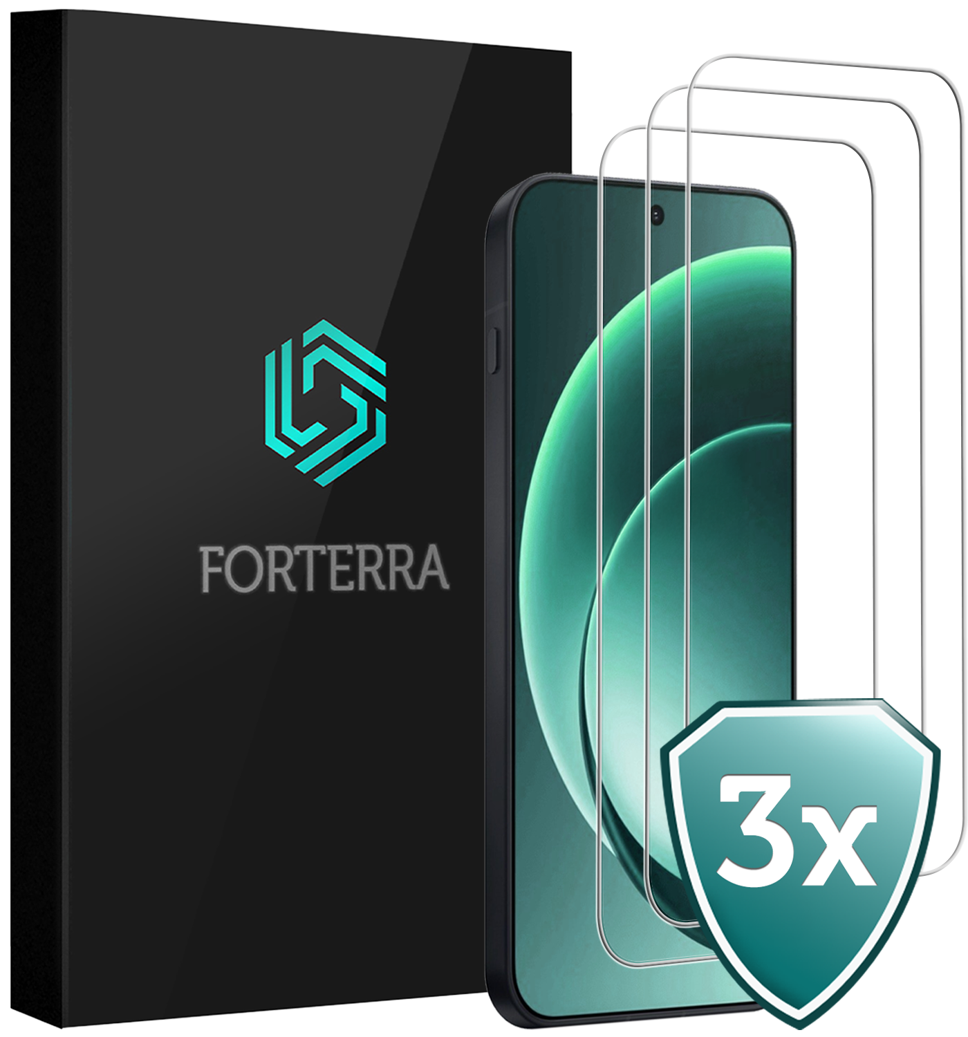 Forterra Forterra OnePlus 15 Screenprotector Glas - 3 PACK