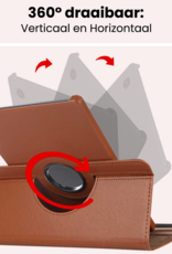 NoXx NoXx Samsung Galaxy Tab A11 Plus Hoes Draaibaar - Bruin