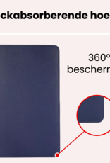 NoXx NoXx Samsung Galaxy Tab A11 Plus Hoes Draaibaar - Donkerblauw