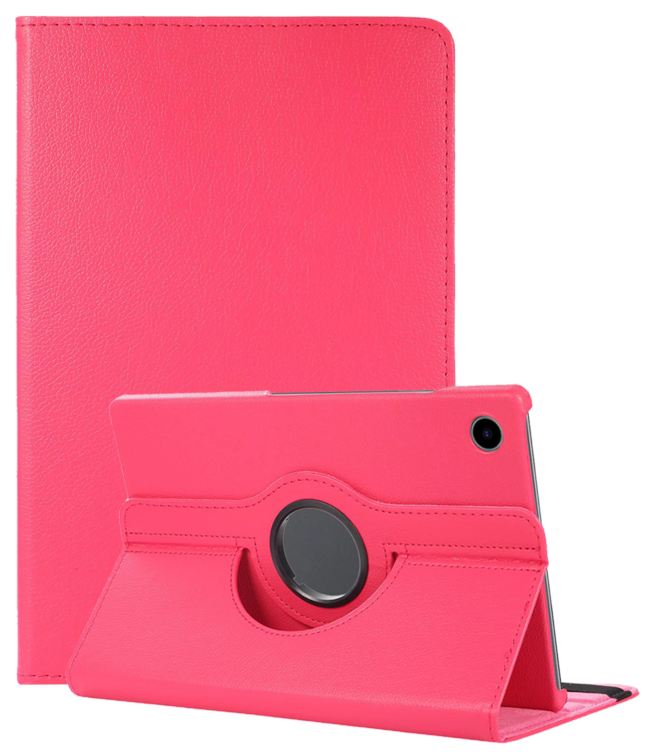 NoXx NoXx Samsung Galaxy Tab A11 Plus Hoes Draaibaar - Donkerroze