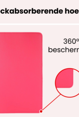 NoXx NoXx Samsung Galaxy Tab A11 Plus Hoes Draaibaar - Donkerroze