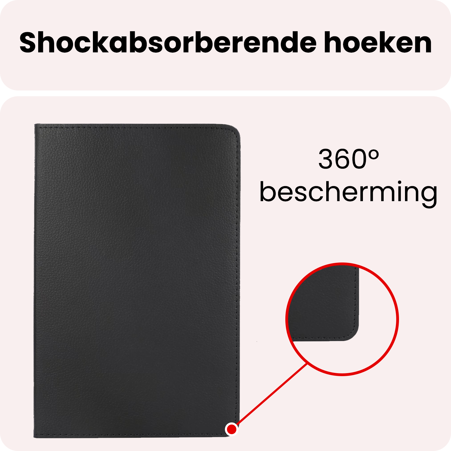 NoXx NoXx Samsung Galaxy Tab A11 Plus Hoes Draaibaar - Zwart