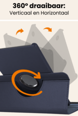 Nomfy Nomfy Samsung Galaxy Tab A11 Plus Hoes Draaibaar - Donkerblauw